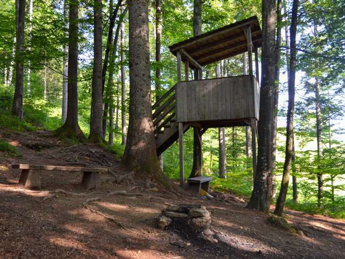 Feuerstelle bei Hochsitz