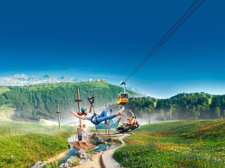 Kronberg aerial cable car / bobsleigh run / zipline park / Märliwelt fairytale park